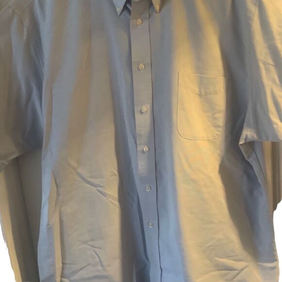 Pre Owned Men’s Barrington Short Sleeve Button Up Shirt Sz 18 Casual Comfort - Picture 7 of 10